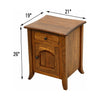 Apple Creek Enclosed Square Chairside End Table