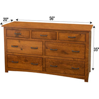 Cortland 7-Drawer Low Dresser