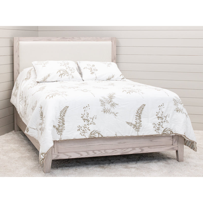 Berlin Wood Bed Frame with Upholstered Headboard