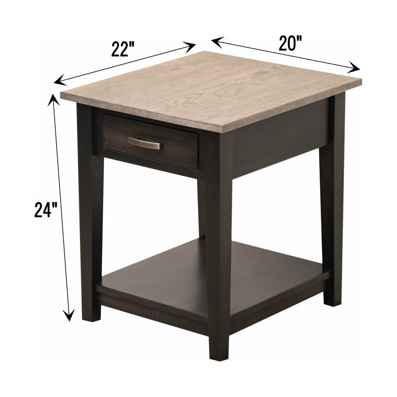 Dover Large Square Open End Table