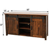 Montego 60" Sliding Barn Door Post TV Console