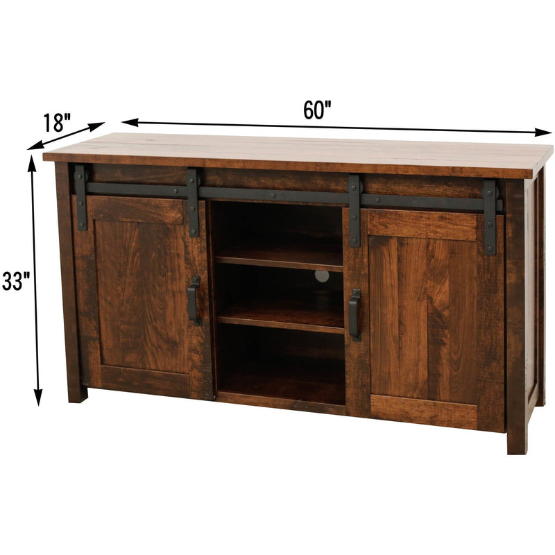 Montego 60" Sliding Barn Door Post TV Console