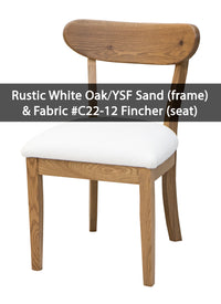 Winsome Mid-Century Side Dining Chair with Fabric Seat