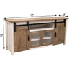 Montego 72" Sliding Barn Door Entertainment Center