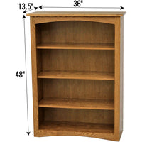 Seattle Solid Wood Bookcase, 48"