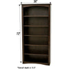 Seattle Solid Wood Bookcase, 72"