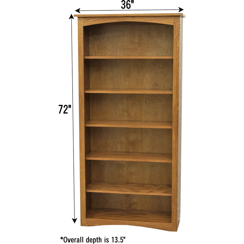 Seattle Solid Wood Bookcase, 72"