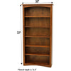 Seattle Solid Wood Bookcase, 72"