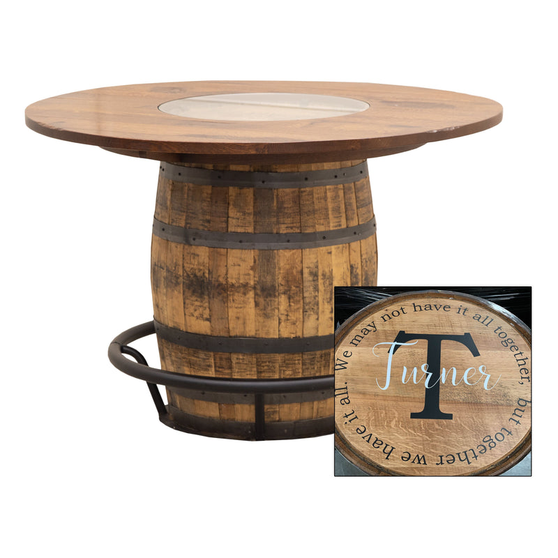 Whiskey Single Barrel Dining Pub Table