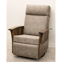 Midland Swivel Glider Recliner with Wood Arms