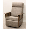 Midland Swivel Glider Recliner with Wood Arms