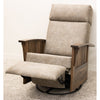 Midland Swivel Glider Recliner with Wood Arms