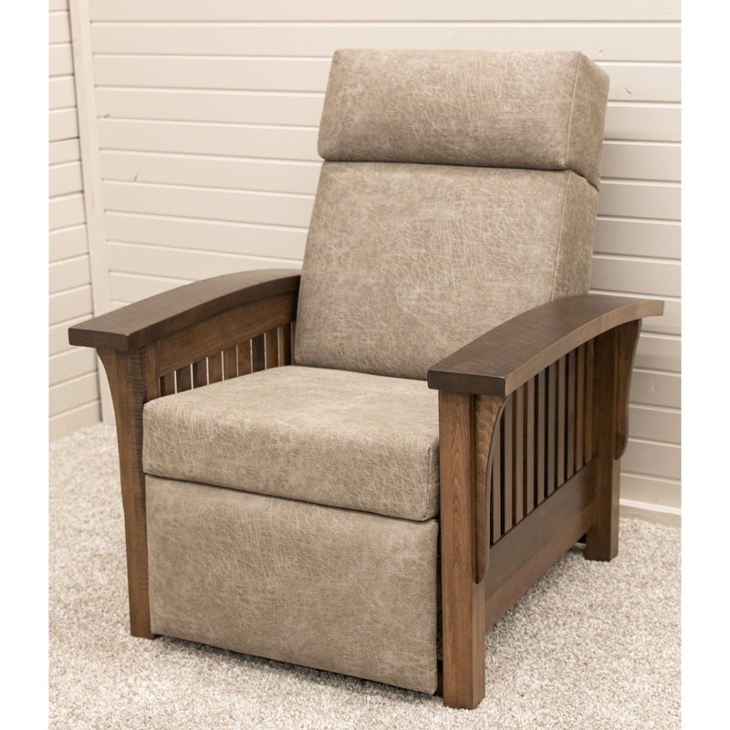 Midland Push Back Recliner with Wood Arms