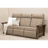 Midland Wallhugger Reclining Sofa with Wood Arms