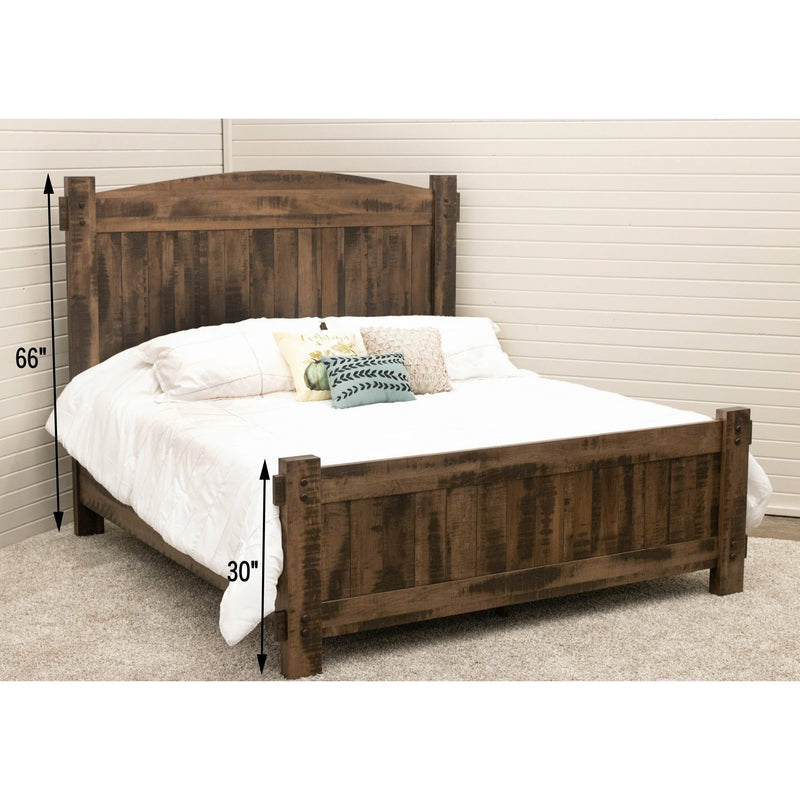 Baltic Roughsawn Bed with Arched Headboard