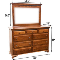 Charm 9-Drawer Tall Dresser